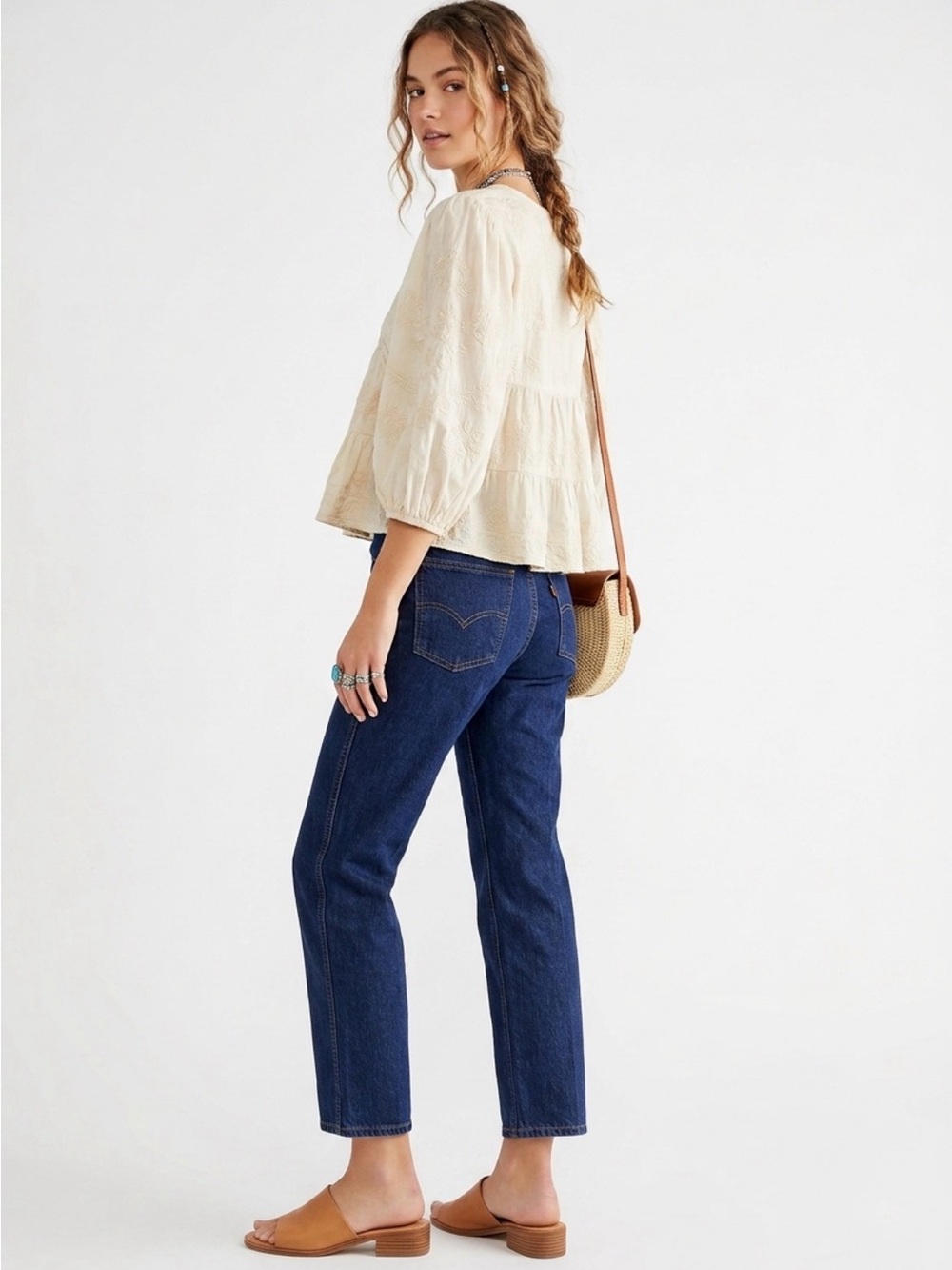 Vintage Levi's Orange Tab USA 517 Dark Blue Ankle Jeans 1970s- 30x27.5